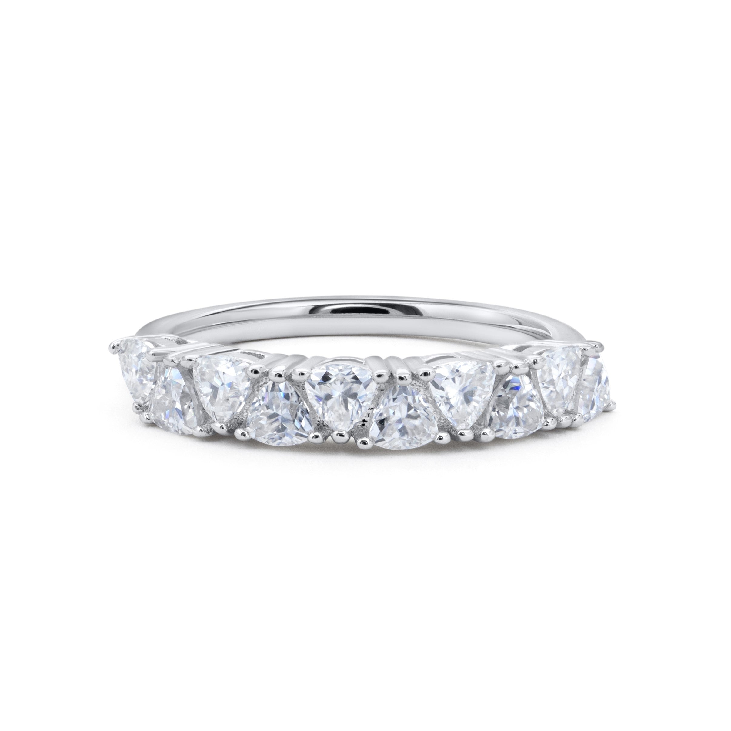 Ten Stone Trillion Cut Diamond Ring