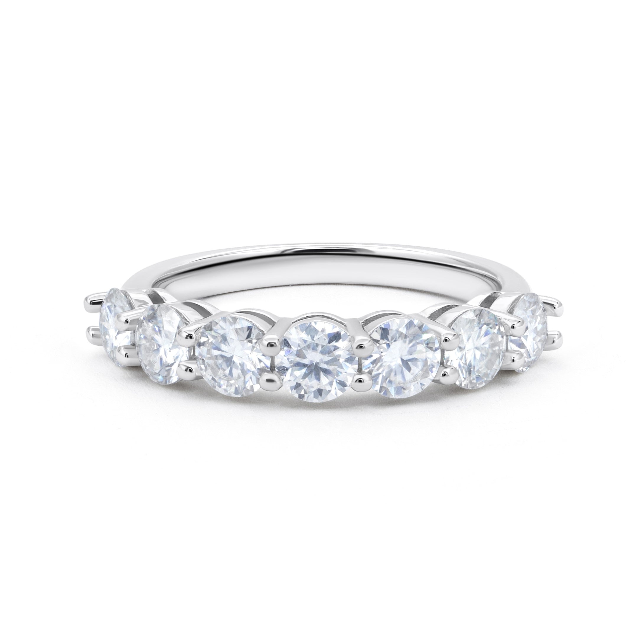 Seven Stone Round Cut Diamond Ring