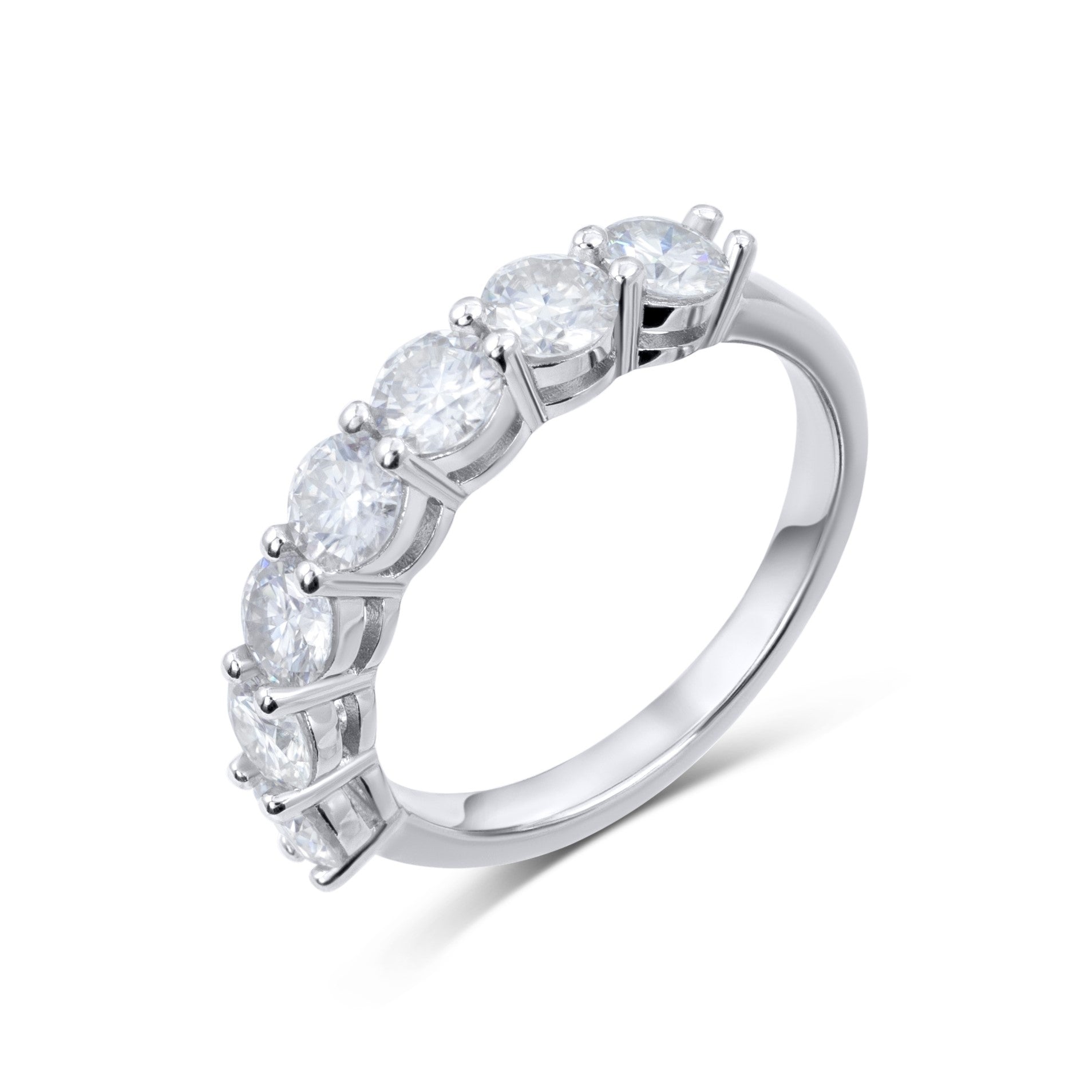 Seven Stone Round Cut Diamond Ring