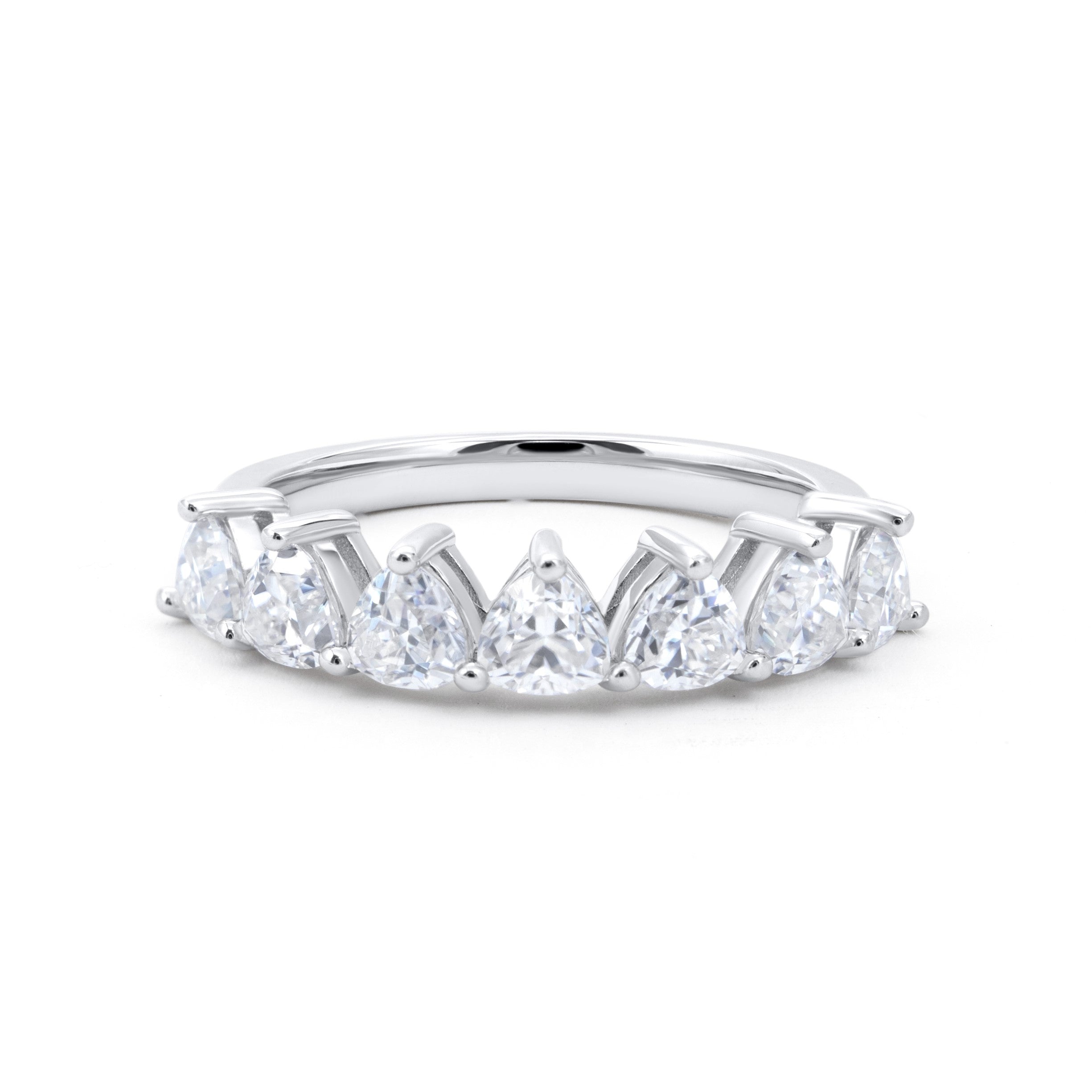 Seven Stone Trillion Cut Diamond Ring