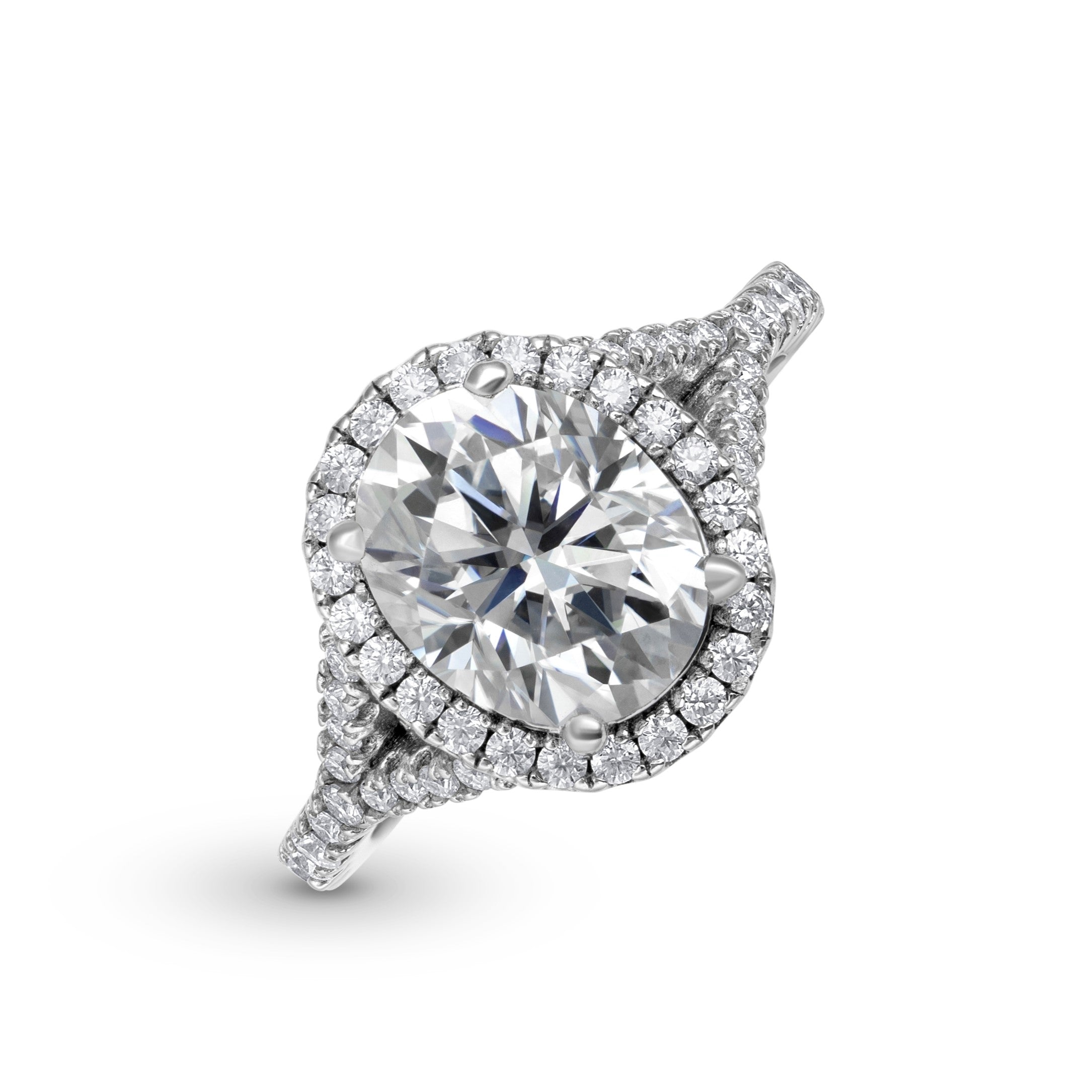 Joy Halo Oval Cut Moissanite Ring