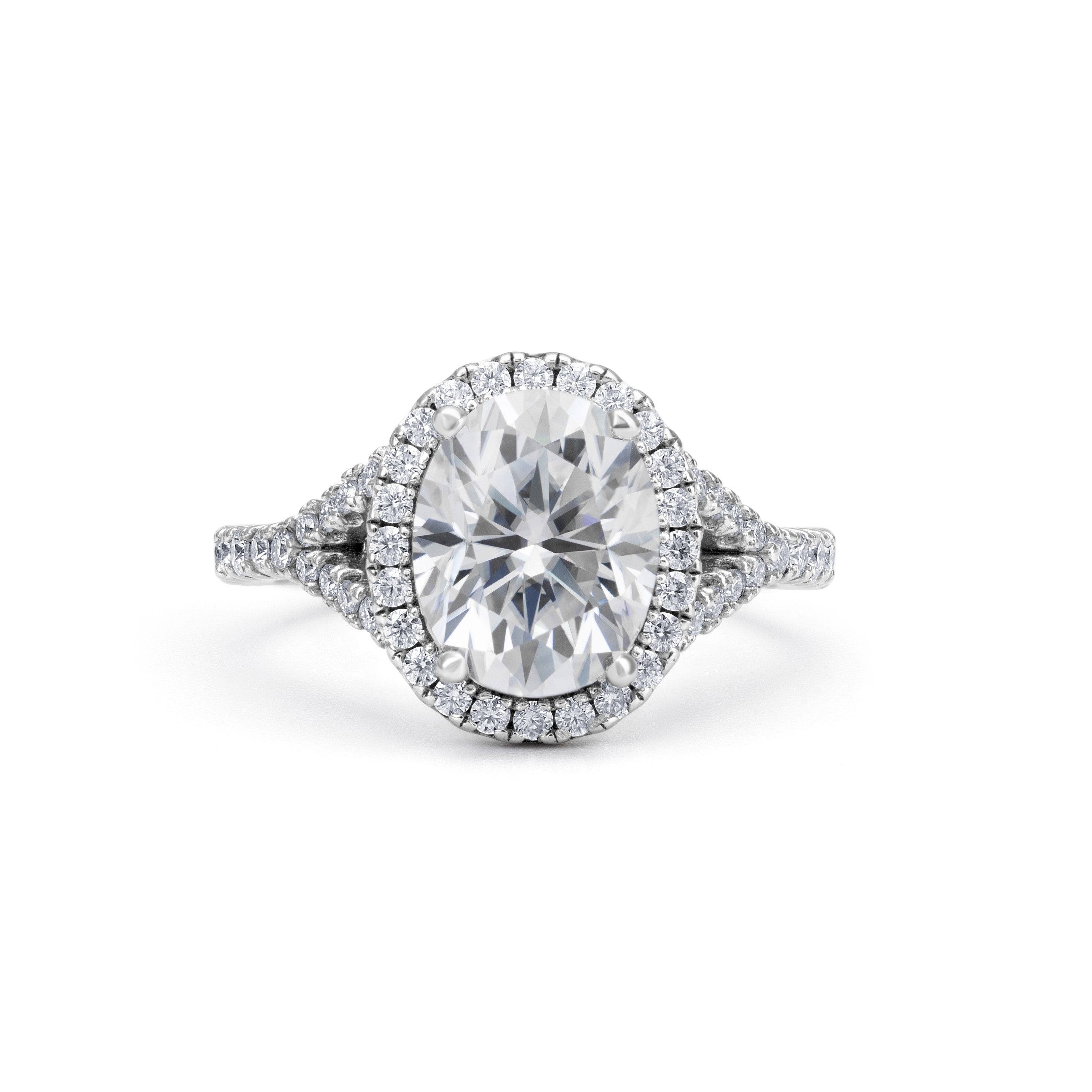 Joy Halo Oval Cut Moissanite Ring