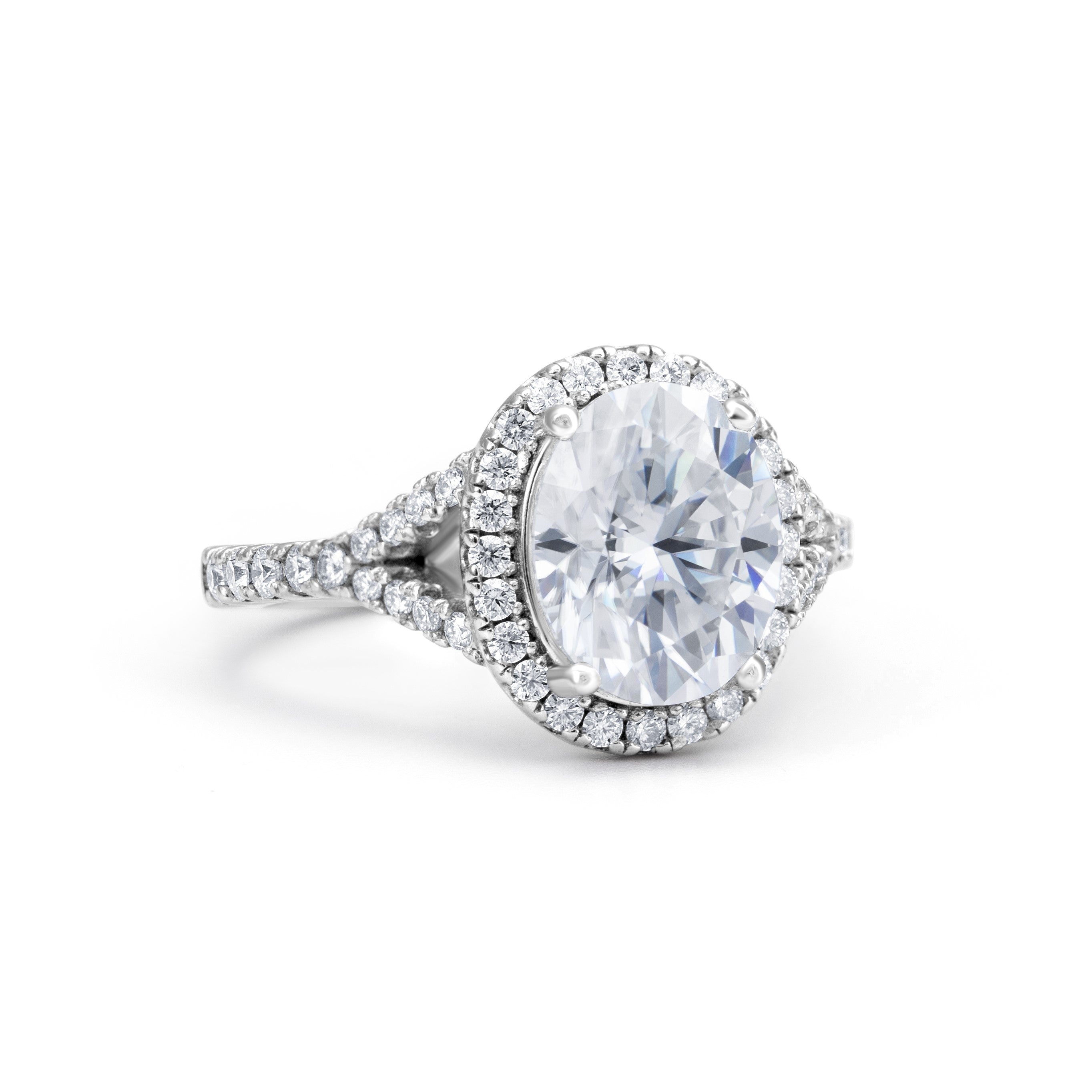 Joy Halo Oval Cut Moissanite Ring