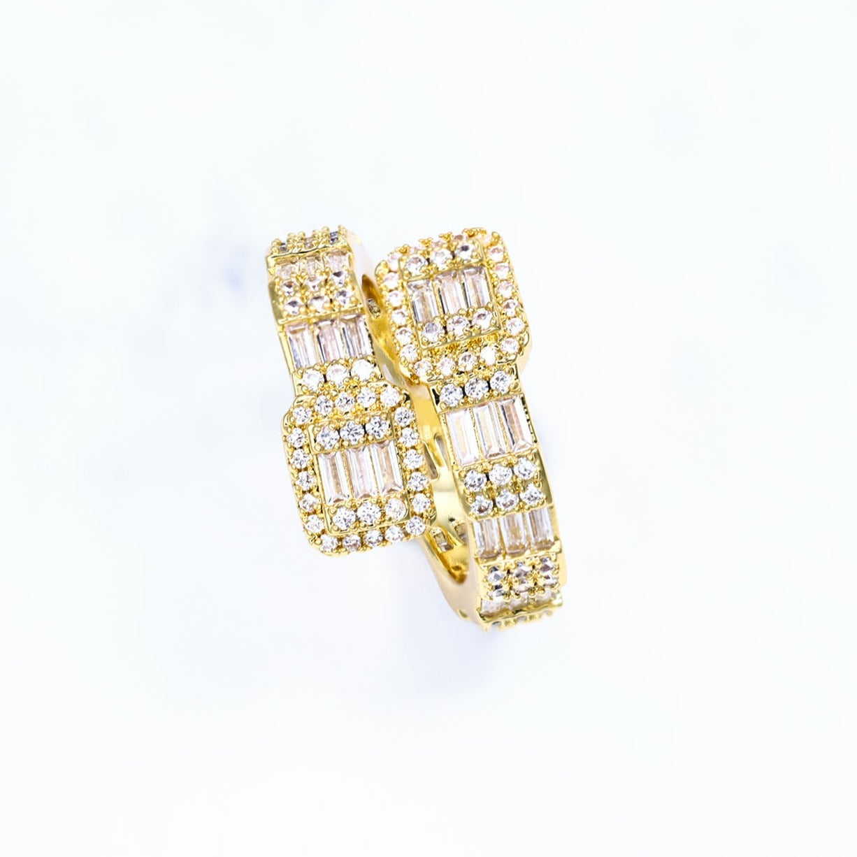 Women's Square Baguette Cuff Ring