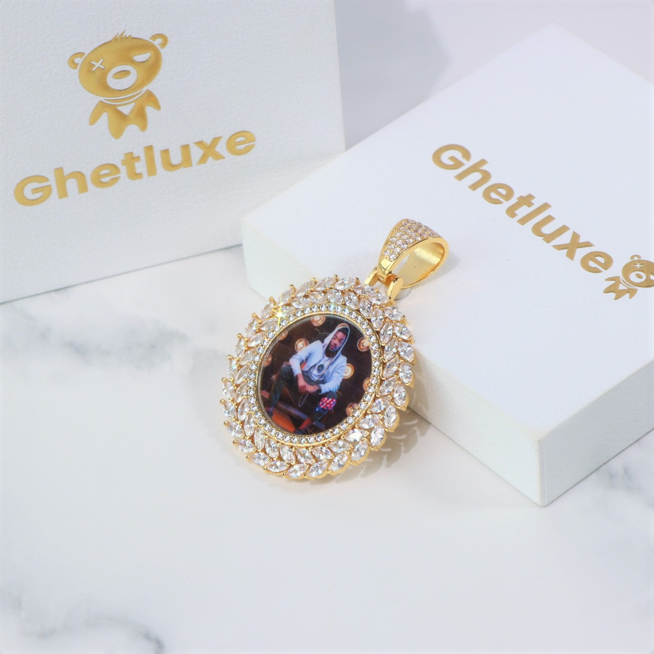 50mm Diamond Custom Photo Pendant