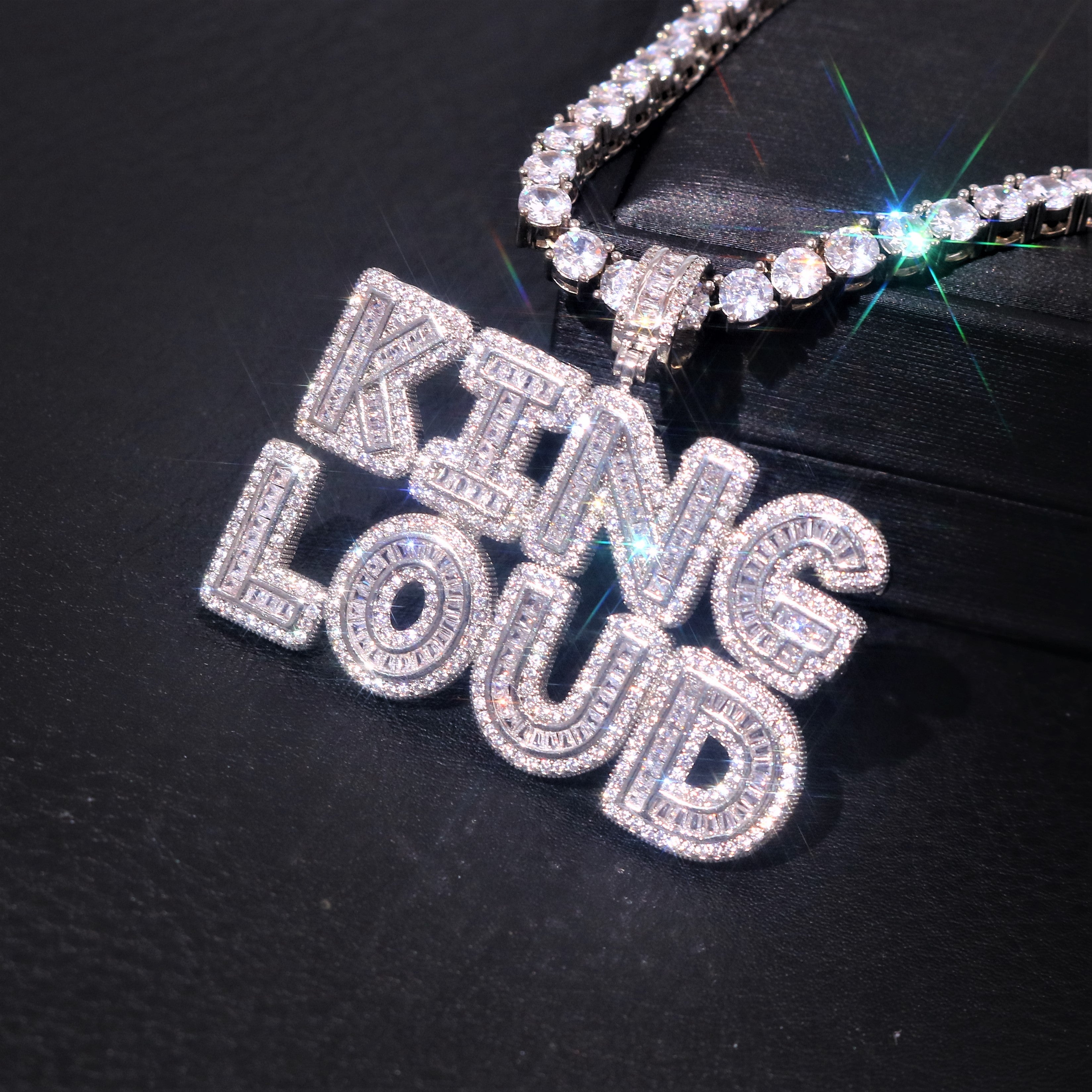 Small Rock Candy Diamond Letter Pendant