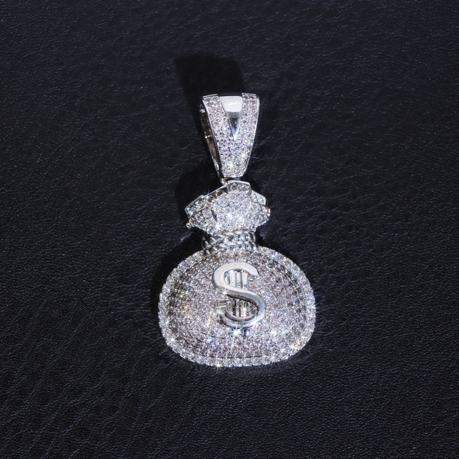 Moissanite Diamond Small Money Bag Pendant